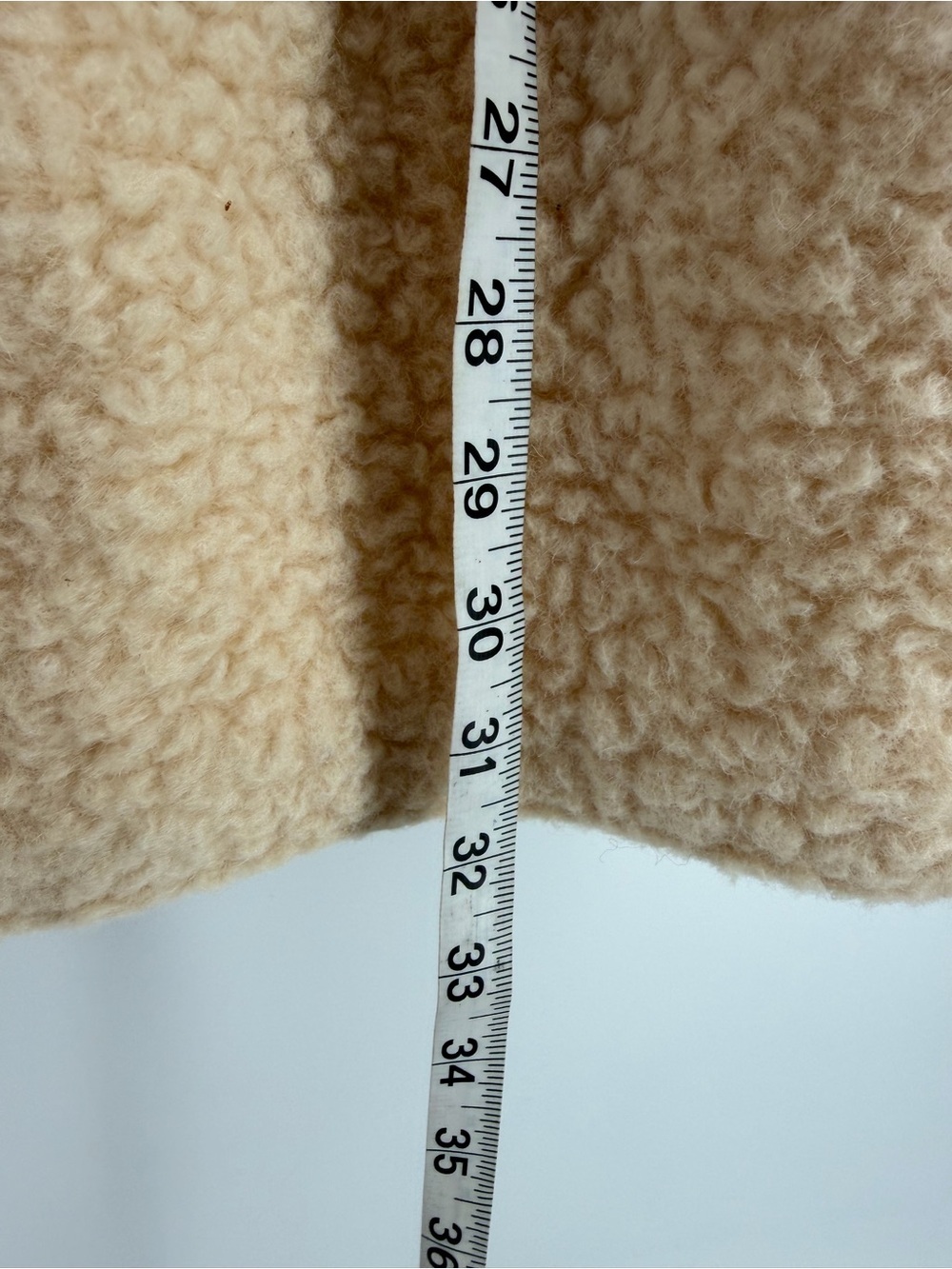 NWT American Eagle Outfitters Cream Hooded Teddy Coat Sherpa Wool Blend Size L - Picture 3 of 6